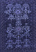 Machine Washable Persian Blue Traditional Rug, wshtr2032blu