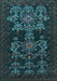 Machine Washable Persian Light Blue Traditional Rug, wshtr2032lblu