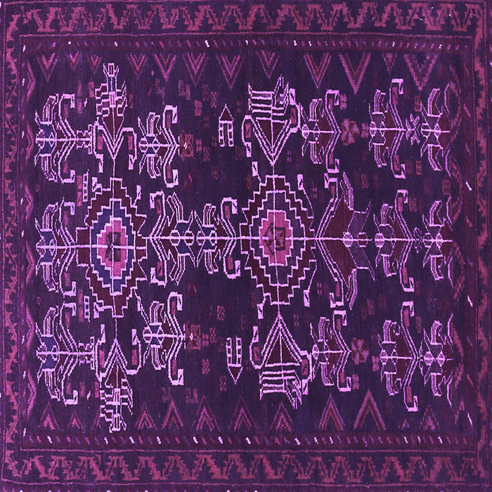 Square Persian Purple Traditional Rug, tr2032pur