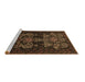 Sideview of Machine Washable Persian Brown Traditional Rug, wshtr2032brn