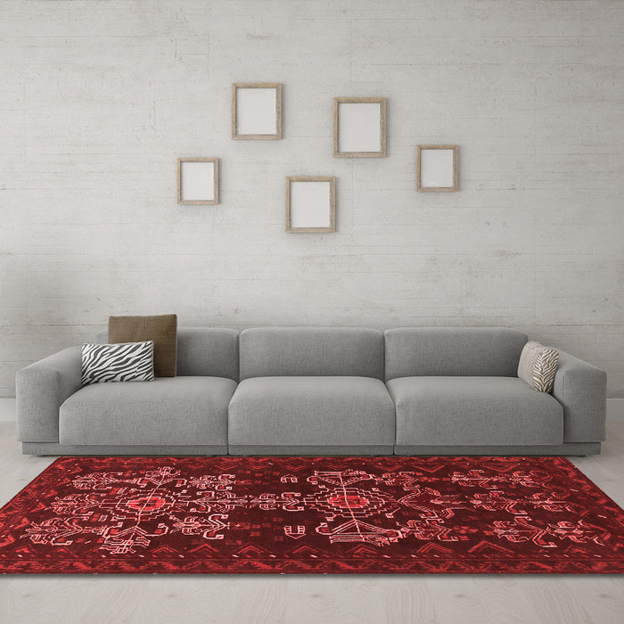 Traditional Red Washable Rugs