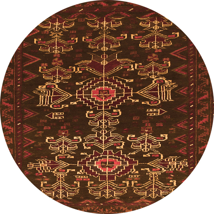 Square Persian Orange Traditional Rug, tr2032org