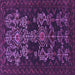 Square Machine Washable Persian Purple Traditional Area Rugs, wshtr2032pur