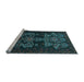 Sideview of Machine Washable Persian Light Blue Traditional Rug, wshtr2032lblu