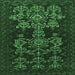 Square Machine Washable Persian Emerald Green Traditional Area Rugs, wshtr2032emgrn