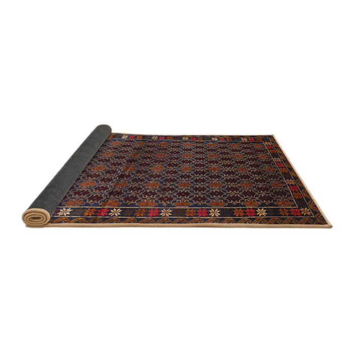 Sideview of Traditional Chestnut Brown Persian Rug, tr2033