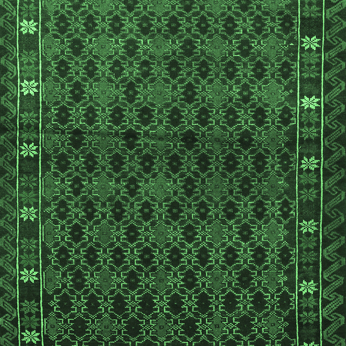 Machine Washable Persian Emerald Green Traditional Area Rugs, wshtr2033emgrn