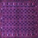 Square Machine Washable Persian Purple Traditional Area Rugs, wshtr2033pur