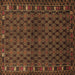 Square Machine Washable Persian Brown Traditional Rug, wshtr2033brn