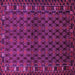 Square Machine Washable Persian Pink Traditional Rug, wshtr2033pnk