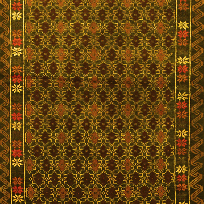 Machine Washable Persian Yellow Traditional Rug, wshtr2033yw