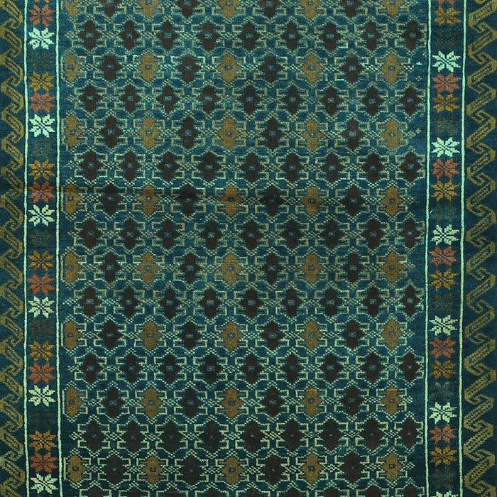 Machine Washable Persian Turquoise Traditional Area Rugs, wshtr2033turq