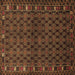 Square Persian Brown Traditional Rug, tr2033brn