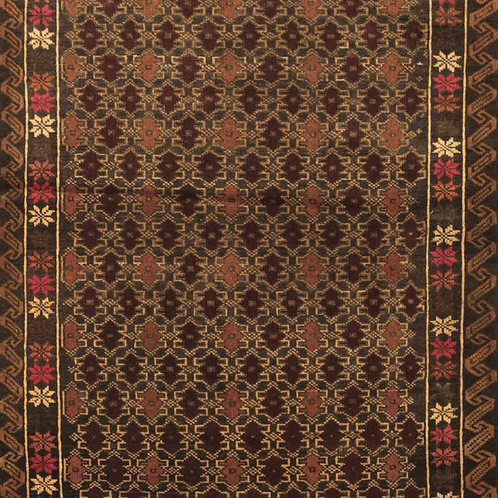 Machine Washable Persian Brown Traditional Rug, wshtr2033brn
