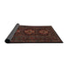 Sideview of Traditional Reddish Brown Persian Rug, tr2034
