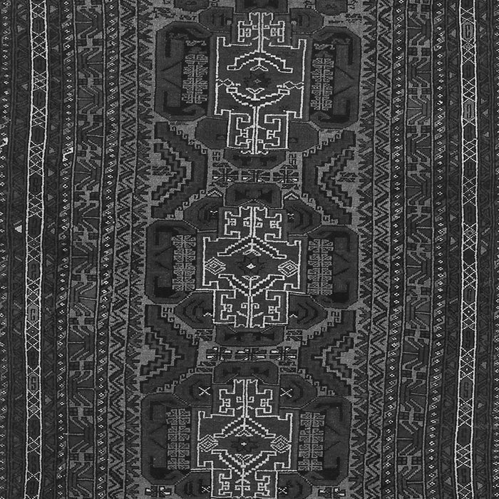 Serging Thickness of Machine Washable Persian Gray Traditional Rug, wshtr2034gry