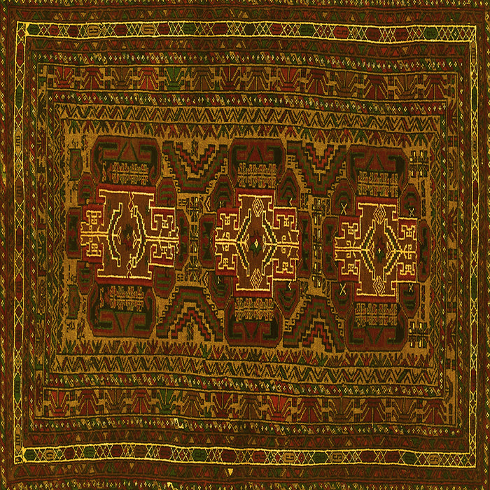 Square Persian Yellow Traditional Rug, tr2034yw
