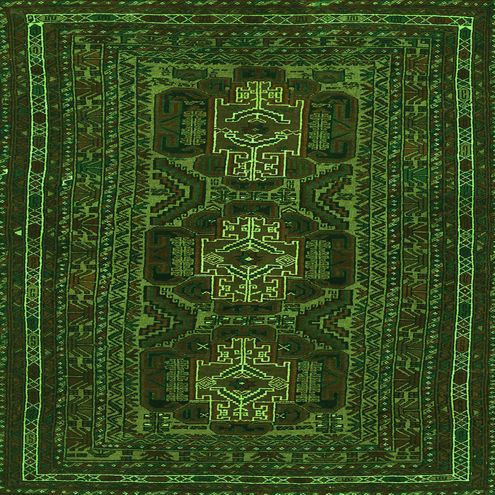 Serging Thickness of Persian Green Traditional Rug, tr2034grn