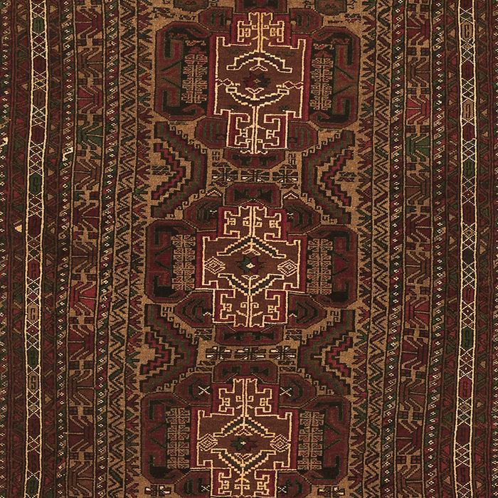 Machine Washable Persian Brown Traditional Rug, wshtr2034brn