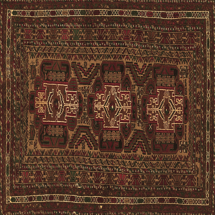 Square Persian Brown Traditional Rug, tr2034brn