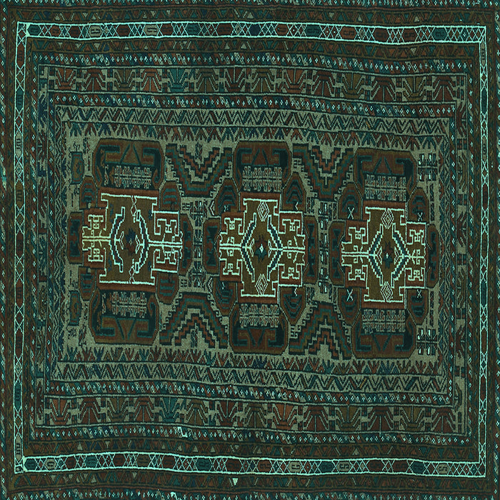 Square Persian Turquoise Traditional Rug, tr2034turq