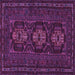 Square Persian Purple Traditional Rug, tr2034pur