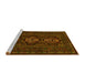 Sideview of Machine Washable Persian Yellow Traditional Rug, wshtr2034yw