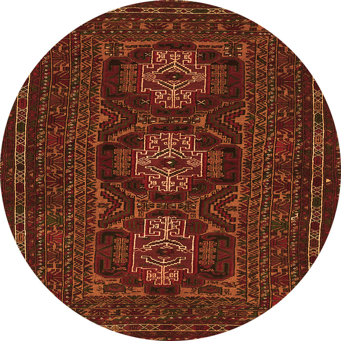 Square Persian Orange Traditional Rug, tr2034org