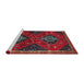 Sideview of Machine Washable Traditional Red Rug, wshtr2035