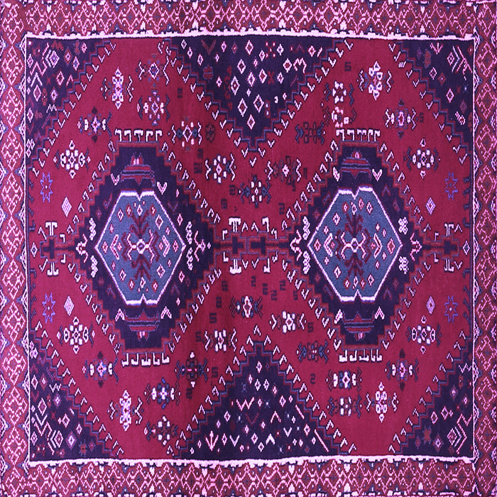 Square Machine Washable Persian Purple Traditional Area Rugs, wshtr2035pur