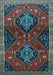 Machine Washable Persian Light Blue Traditional Rug, wshtr2035lblu