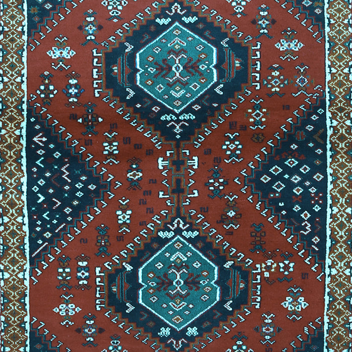 Machine Washable Persian Light Blue Traditional Rug, wshtr2035lblu