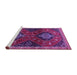 Sideview of Machine Washable Persian Purple Traditional Area Rugs, wshtr2035pur