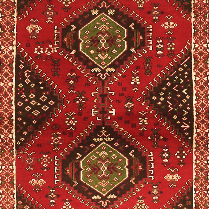 Serging Thickness of Machine Washable Persian Orange Traditional Area Rugs, wshtr2035org