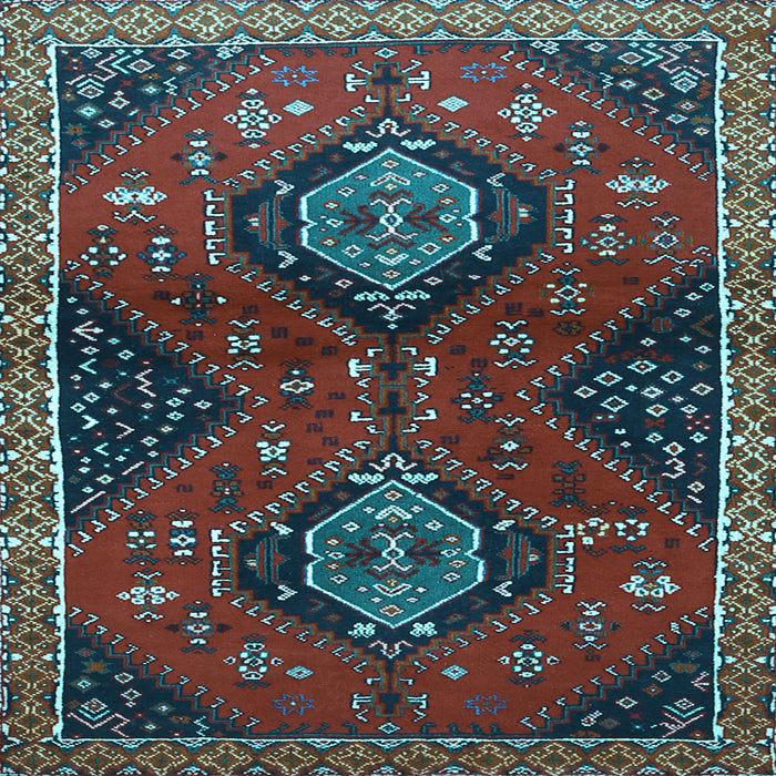 Square Persian Light Blue Traditional Rug, tr2035lblu