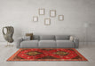 Machine Washable Persian Orange Traditional Area Rugs in a Living Room, wshtr2035org