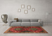 Machine Washable Persian Brown Traditional Rug in a Living Room,, wshtr2035brn