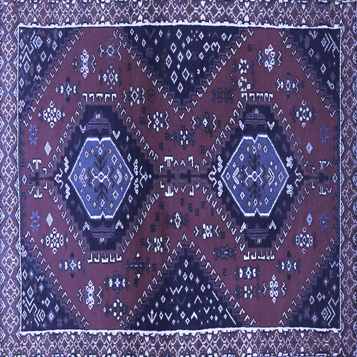 Square Persian Blue Traditional Rug, tr2035blu