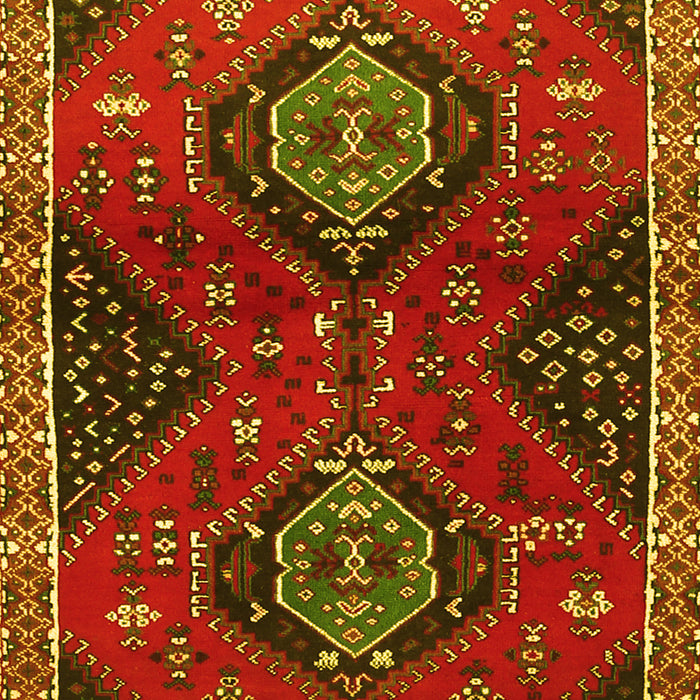 Machine Washable Persian Yellow Traditional Rug, wshtr2035yw