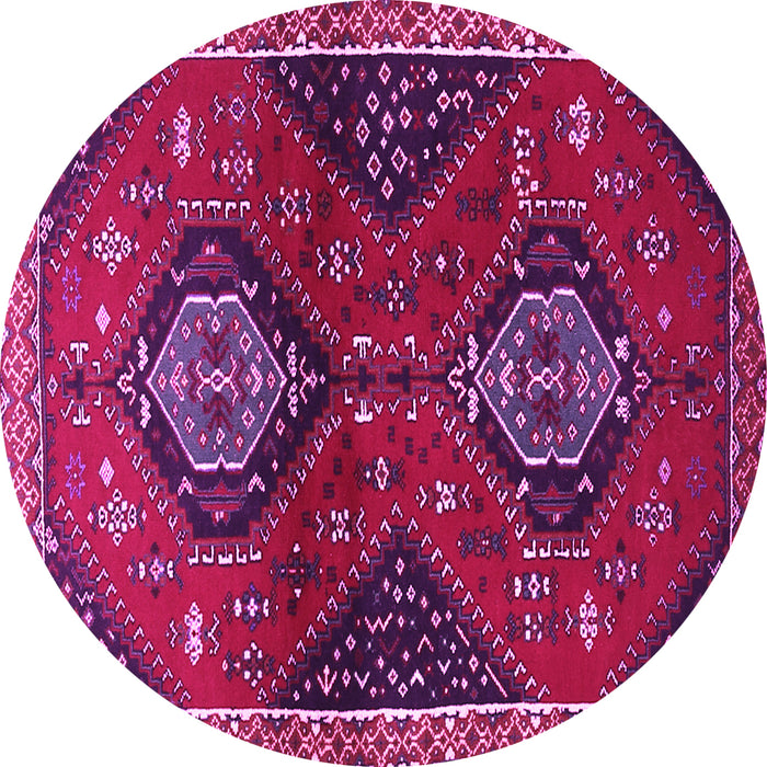 Round Persian Pink Traditional Rug, tr2035pnk