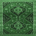 Square Persian Emerald Green Traditional Rug, tr2035emgrn