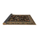 Sideview of Traditional Black Brown Persian Rug, tr2036