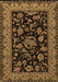 Machine Washable Persian Brown Traditional Rug, wshtr2036brn