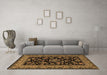 Machine Washable Persian Brown Traditional Rug in a Living Room,, wshtr2036brn