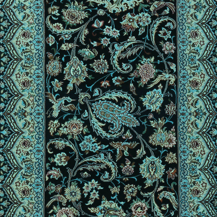 Machine Washable Persian Light Blue Traditional Rug, wshtr2036lblu