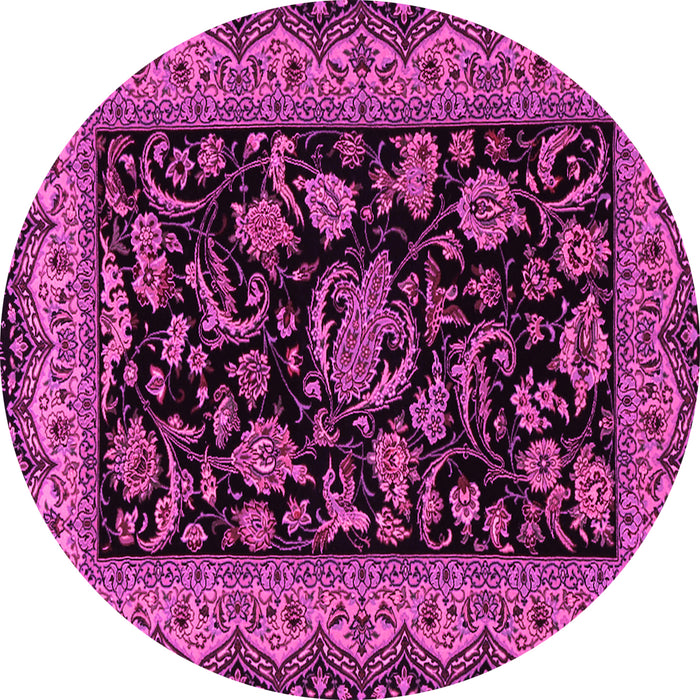 Round Persian Pink Traditional Rug, tr2036pnk