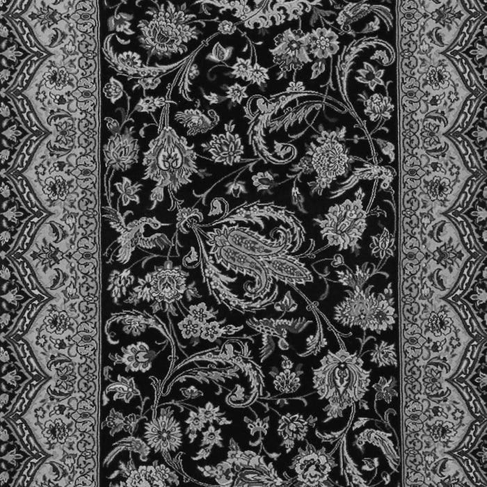 Serging Thickness of Machine Washable Persian Gray Traditional Rug, wshtr2036gry