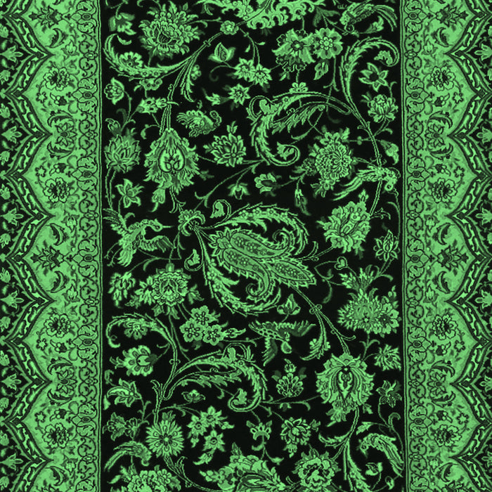 Machine Washable Persian Emerald Green Traditional Area Rugs, wshtr2036emgrn
