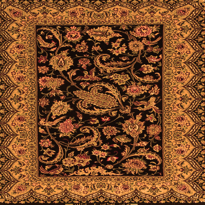 Serging Thickness of Persian Orange Traditional Rug, tr2036org