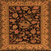 Serging Thickness of Persian Orange Traditional Rug, tr2036org